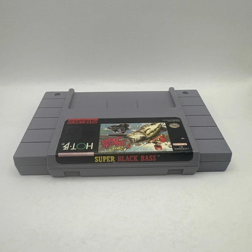 Super Black Bass Super Nintendo SNES 1992 Game Cartridge VGC